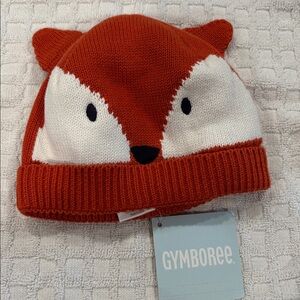 Gymboree Orange and White Fox Hat NWT